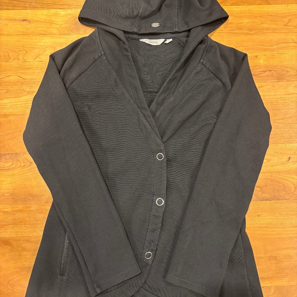 Athleta - Black button up sweatshirt